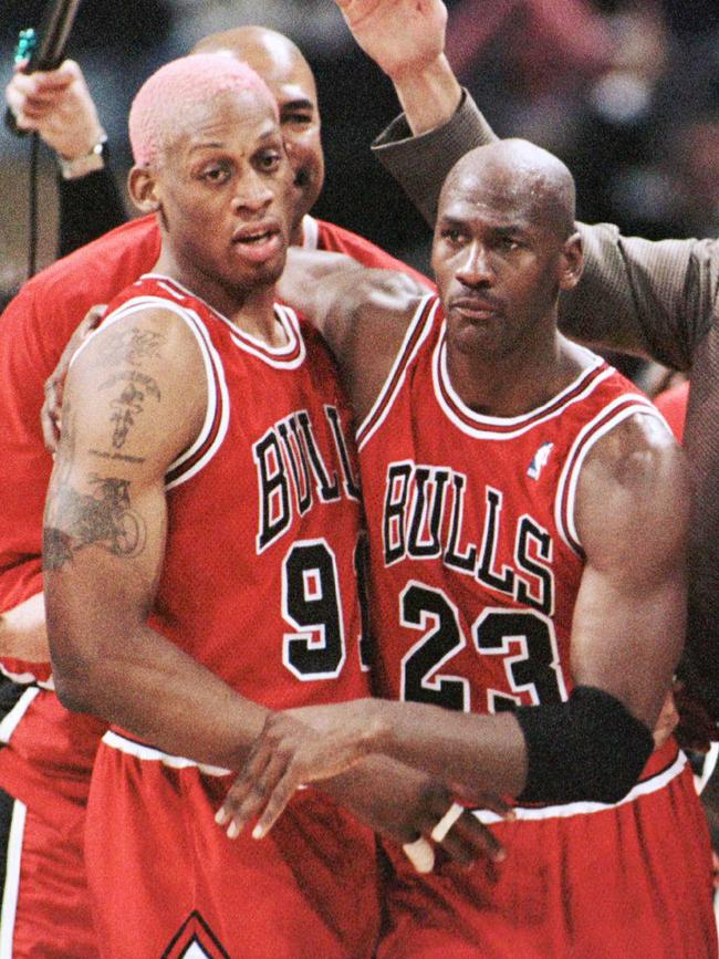 Rodman made history with Michael Jordan’s Chicago Bulls.