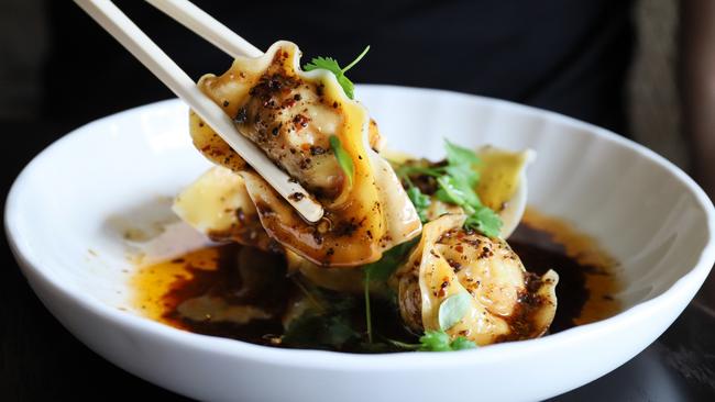 Redbird’s pork and bay lobster wontons. Picture: Jenifer Jagielski.