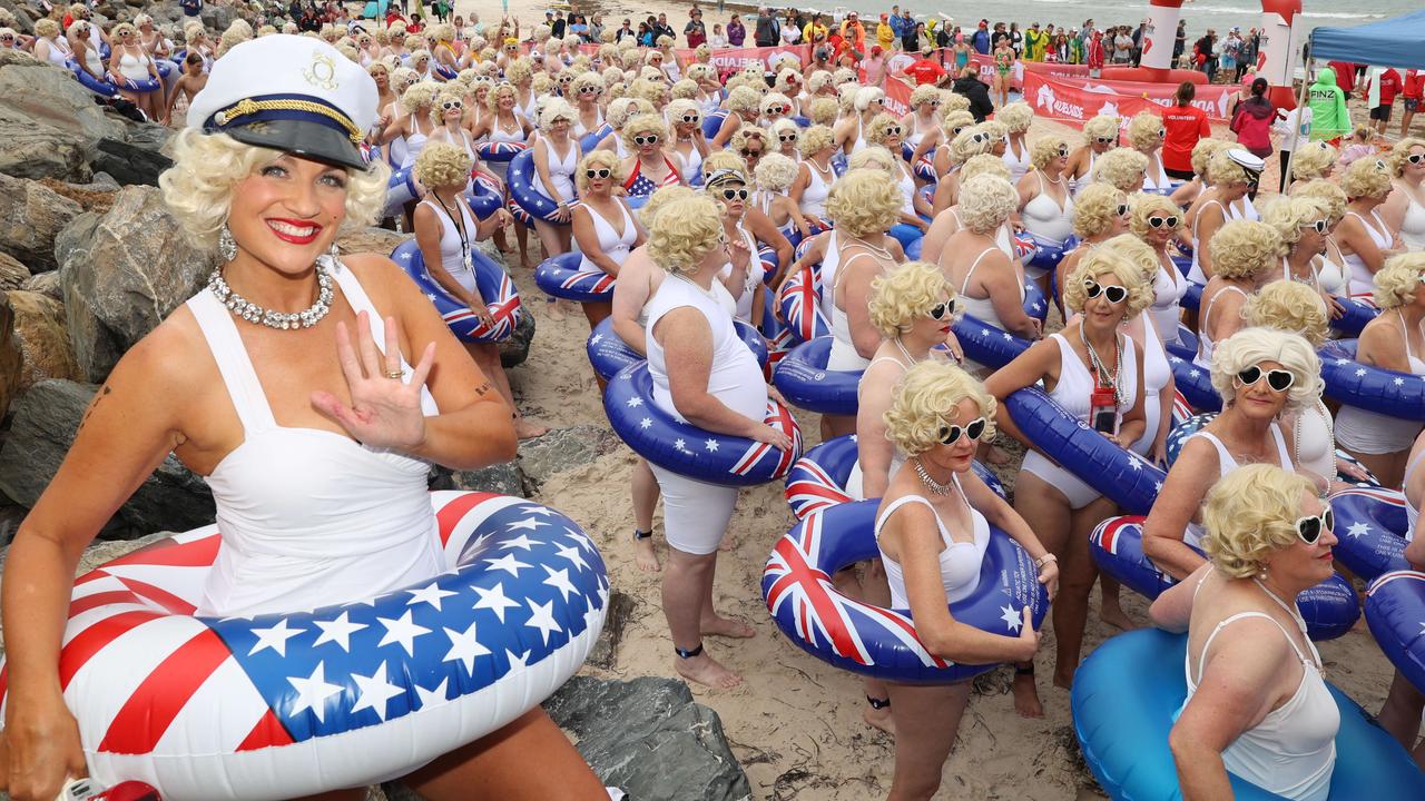 Sarah Tinney and her Marilyn army. Picture: Russell Millard