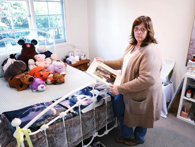 Tracy Blake has kept Mackenzie’s room at their Winmalee home the same. Picture: Rohan Kelly