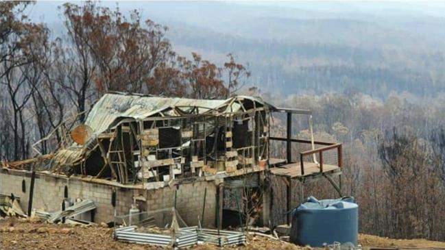 The couple’s dream home was destroyed by bushfire in January. Photo: Supplied