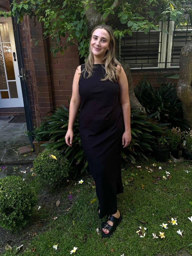 You can’t go wrong with a classic black dress. Picture: news.com.au/Philippa Tonkin.