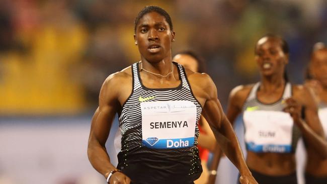 Caster Semenya smashes the women’s 800 metres final field at the Doha IAAF Diamond League meeting.