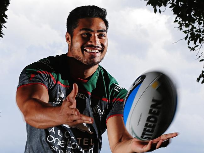 South Sydney player Kirisome Auva'a pictured at Redfern after signing with the Rabbitohs for another 3 years. Picture: Toby Zerna