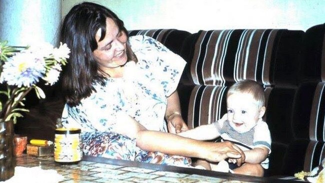 Antje Jones with son, Chris.