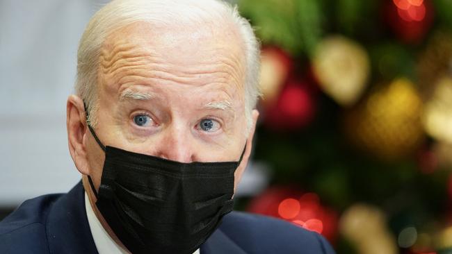 US President Joe Biden speaks during a meeting with the White House Covid-19 Response Team in the Roosevelt Room of the White House in Washington, DC last week. Picture: AFP