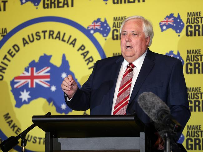 BRISBANE, AUSTRALIA - NewsWire Photos JULY 31, 2020. There was a press conference held at Sofitel Brisbane today by United Australia Party's Clive Palmer and Greg Dowling.Picture by Richard Gosling.