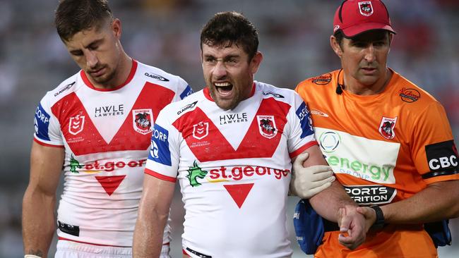 Dragons hooker Andrew McCullough has been cleared of serious injury. Picture: Jason McCawley/Getty Images