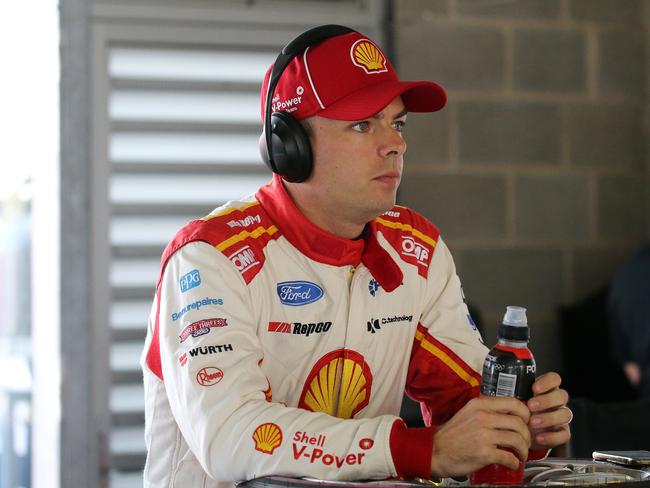 Scott McLaughlin before qualifying at Mount Panorama Raceway in Bathurst ahead of this weekend’s Bathurst 1000. Picture: Tim Hunter.