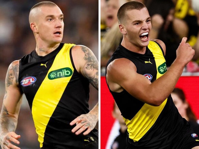 Sam Lalor is already earning Dustin Martin comparisons. Photos: Getty Images