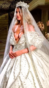 She s gonna pop out Bride s jaw dropping wedding gown shocks