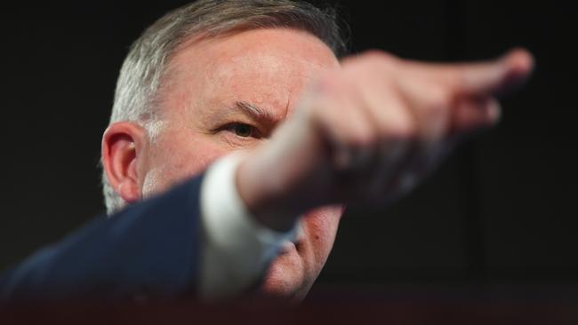 Anthony Albanese speaks at the National Press Club in Canberra on Friday.