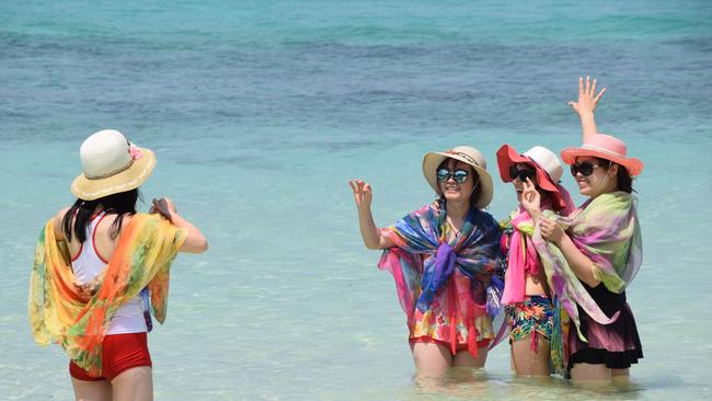 Chinese tourists in Phuket, Thailand. Picture: Alex Tilbury