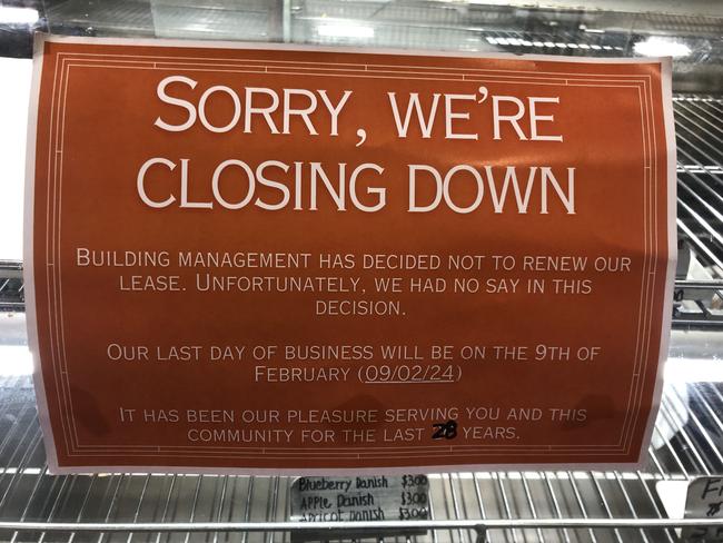 Iconic decades-old bakery leaves sad note