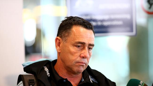 Cronulla Sharks coach Shane Flanagan is still waiting to see how his future at the club unfolds. Picture: Damian Shaw