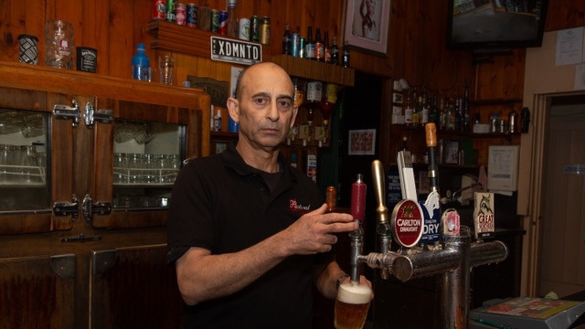 Publican Trevor Andrews of the Pastoral Hotel Echuca is opening defying lockdown restrictions. Picture: Bec Pilgrim.