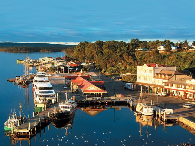 Picturesque views ... Strahan Village in Tasmania. Picture: Tourism Tasmania