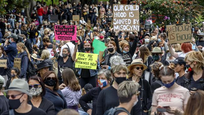 A splinter group will break away to protest at the Victorian Liberal headquarters. Picture: David Geraghty