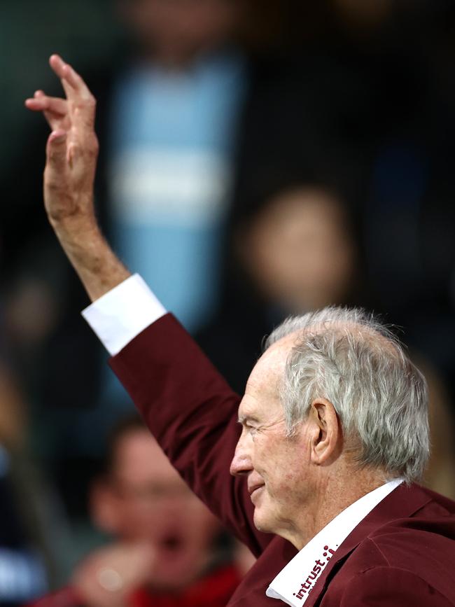 Bennett salutes at Adelaide Oval. Picture: Cameron Spencer/Getty