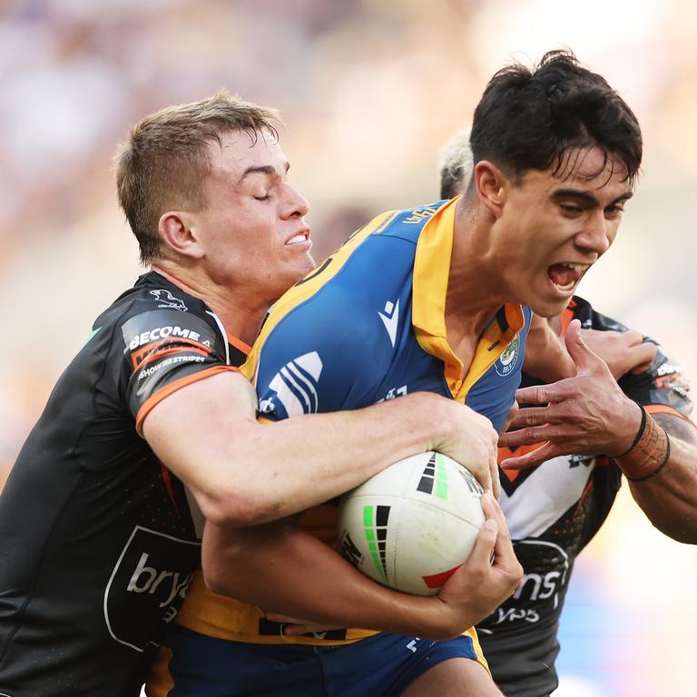 Blaize Talagi needs to be able to play his running game in Parramatta’s halves.