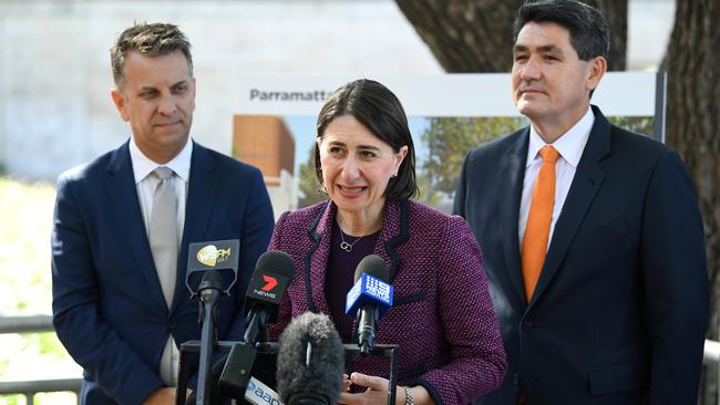 NSW Premier Gladys Berejiklian said the new Metro line would improve the lives of millions of people living in western Sydney. Picture: AAP Image/Joel Carrett