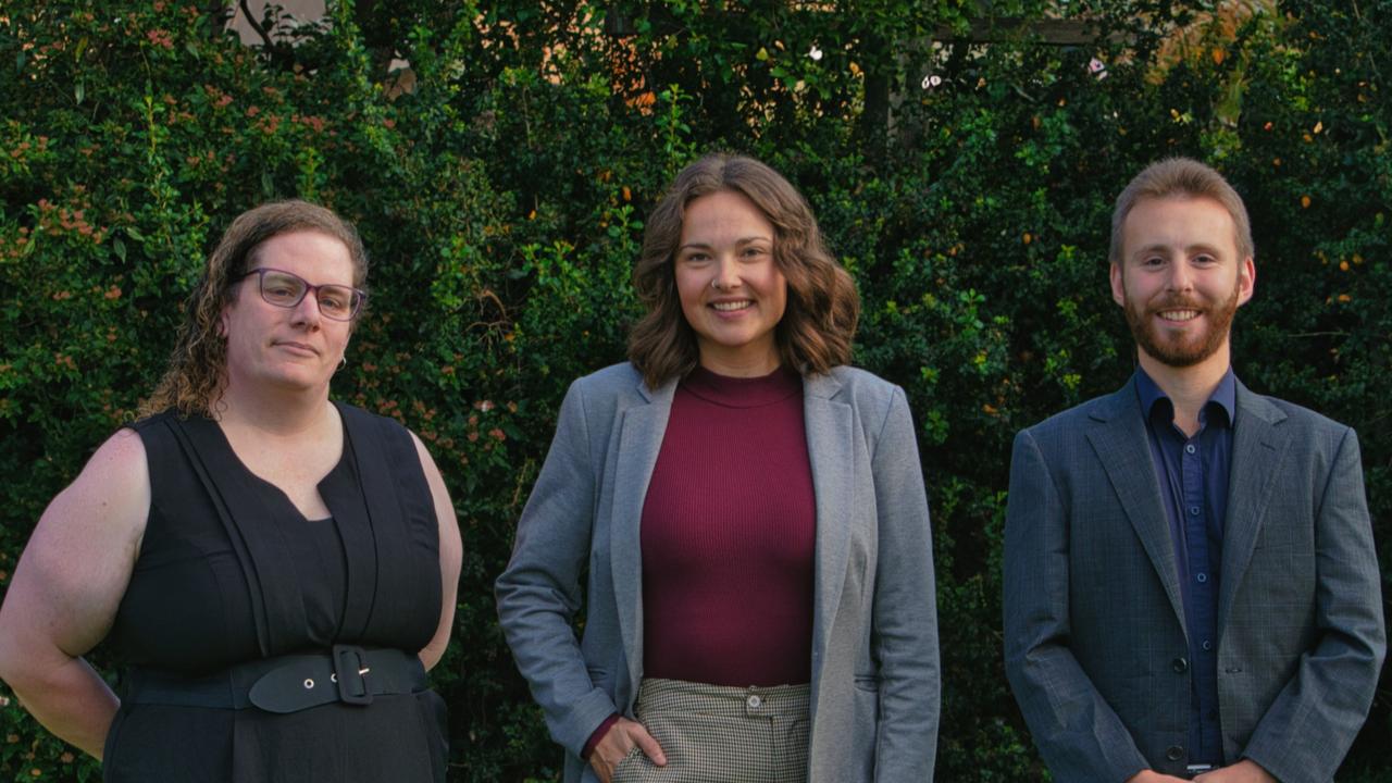 The Greens have announced candidates for the 2024 Geelong council elections, with Maddie Slater (Corio ward), Emilie Flynn (Kardinia) and Joey Nicita (Hamlyn Heights) confirmed. Picture: Supplied.