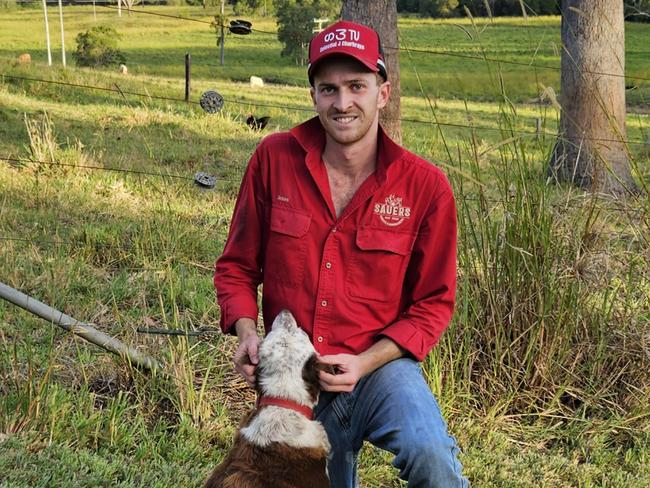 James Smith helps his family run and manage their cattle property at Mothar Mountain, near Gympie.