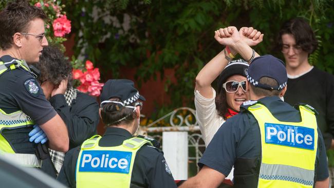 Protesters called for refugees to be released from Preston Mantra. Picture: Tony Gough