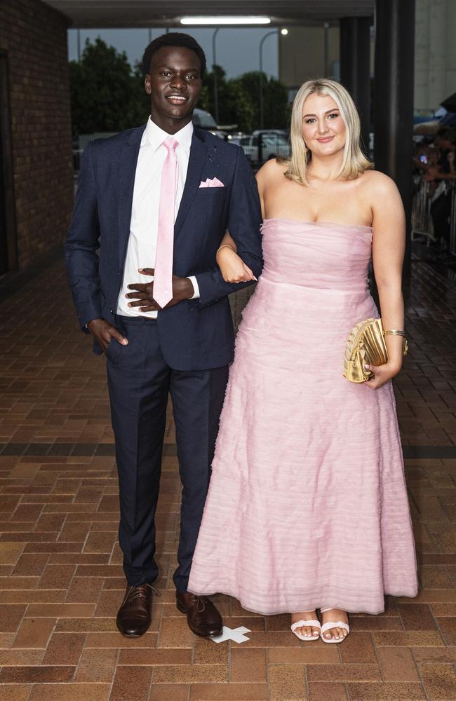 Isaac Barac and partner Bella Tyrrell at Toowoomba Grammar School formal at Rumours International, Wednesday, November 13, 2024. Picture: Kevin Farmer