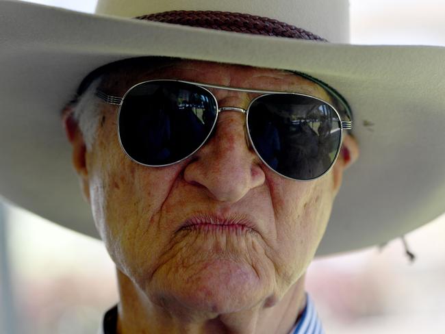 VOICEREF23. The Voice Referendum. Member for Kennedy Bob Katter casts his vote at the Townsville Central State School.  Picture: Evan Morgan