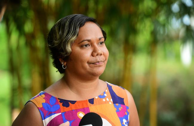 Education Minister Selena Uibo was thrilled by the NT’s NAPLAN preliminary results. Picture: Justin Kennedy