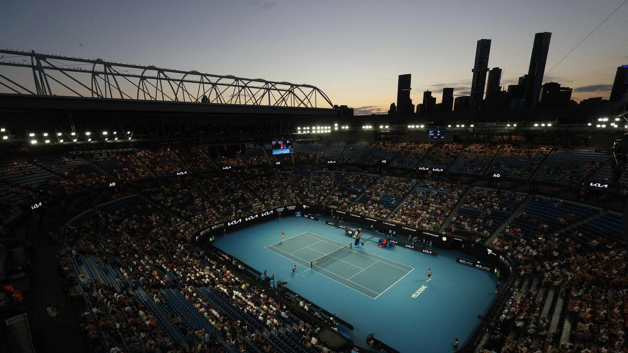 A general view shows the Rod Laver Arena.