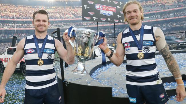 Hours of conversations led Geelong to picking Patrick Dangerfield and Tom Stewart as its leaders. Picture: Mark Wilson