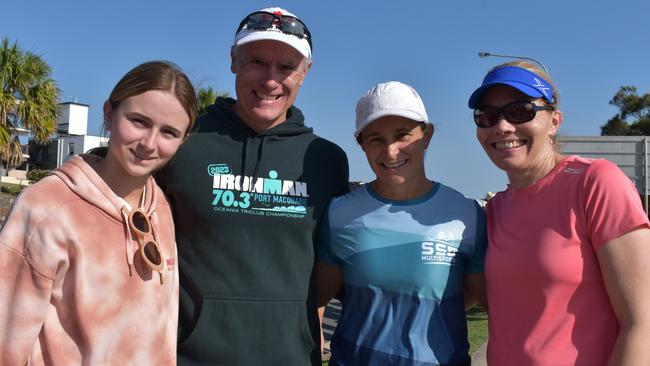 Paige Hobley, Michael Milcitis, Christy McFadden and Heather Elliott at the Sunshine Coast Ironman 70.3 2023.