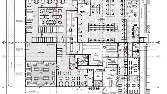 The proposed floor plan of the renovated Bowen Hotel. Picture: Supplied