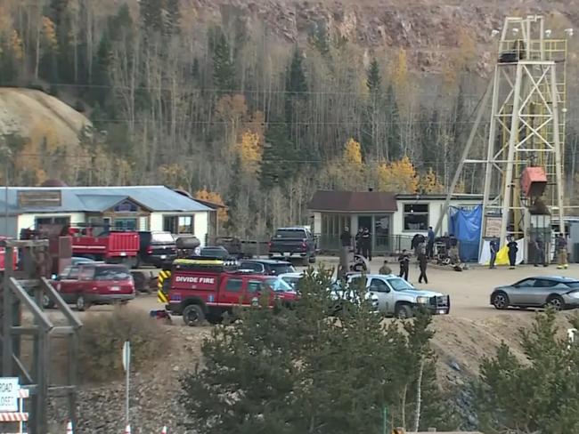 Twelve tourists who were trapped inside a Colorado gold mine for several hours were rescued on Thursday after an elevator malfunctioned during a tour that killed one person. Picture: 9NEWS (US)