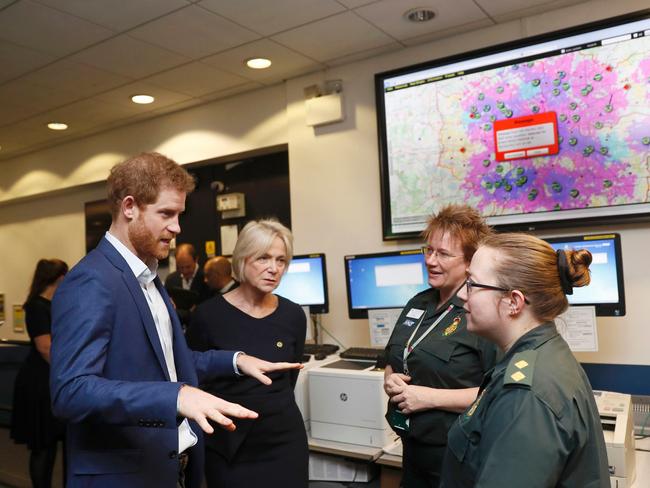 Prince Harry has kept up his engagements and visited the London Ambulance Service HQ yesterday.