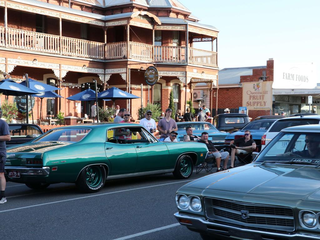 The annual Queenscliff Rod Run may have been called off this weekend, but rev heads still flocked to the town for an "unofficial" meet. Picture: Mike Dugdale