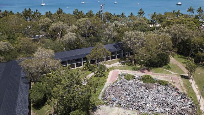 The piles of debris on Great Keppel Island.