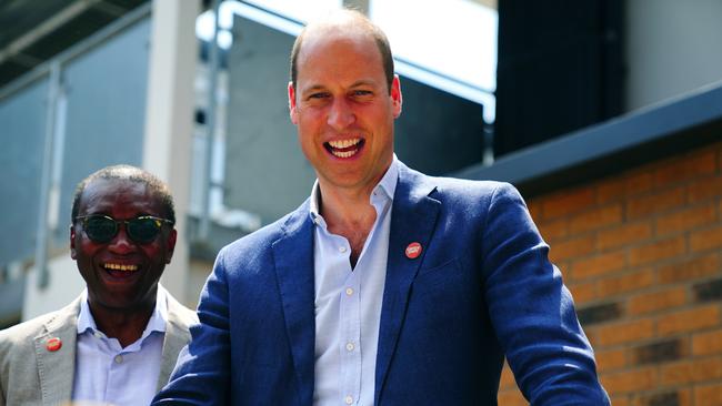 Prince William was all smiles as he attended the opening of Centrepoint's Reuben House. Picture: Getty Images.