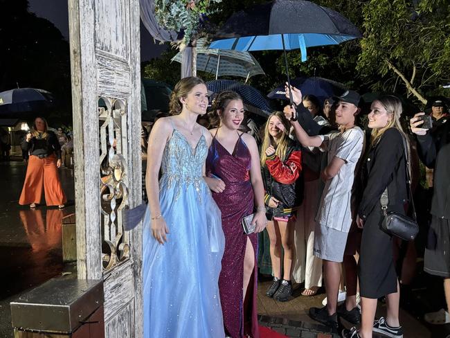 Students arrive at the Hervey Bay State High School formal.