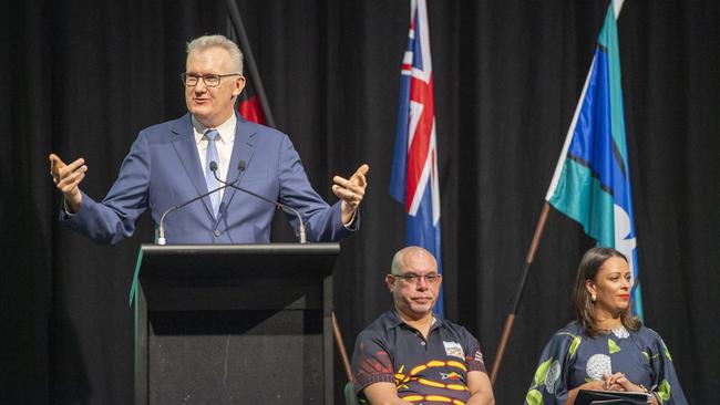 Tony Burke’s attendance at the ceremonies as Homes Affairs Minister is unusual. Picture: NewsWire / Jeremy Piper