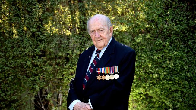 Laurie Larmer was awarded France’s Legion of Honour for his service as an air force pilot with Bomber Command in World War Two. Picture: David Smith