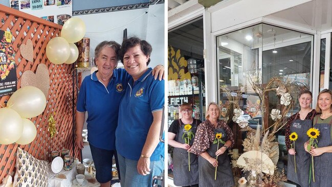 The Lions Op Shop and Karinya Florist have joined the fun to bring some more bling to their shopfront.