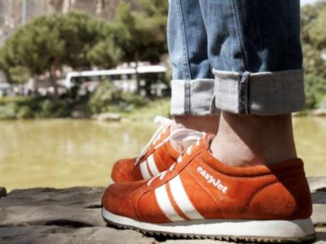 The shoes were trialled on the streets of Barcelona. Picture: EasyJet