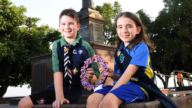 Scouts Mathew Barber, 11, and Stella Walsh, 8, are set to mark Remembrance Day. Picture Katrina Bridgeford