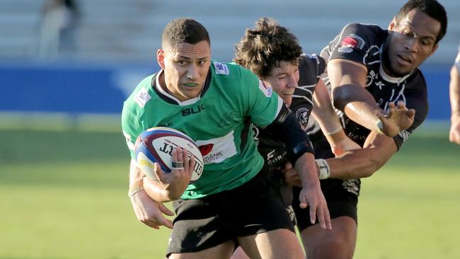 Isaak Fines-Leleiwasa in action at Ballymore. Picture: Mark Cranitch