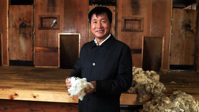 President of Tianyu Wool Company Qingnan Wen. Picture: Aaron Francis (The Australian)