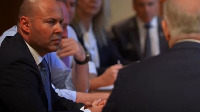 Treasurer Josh Frydenberg is seen in the video. Picture: Australian Government