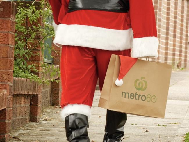 Woolworths is offering to to bring Santa to the homes of some customers as part of their Metro60 service. Picture: Supplied via NCA NewsWire